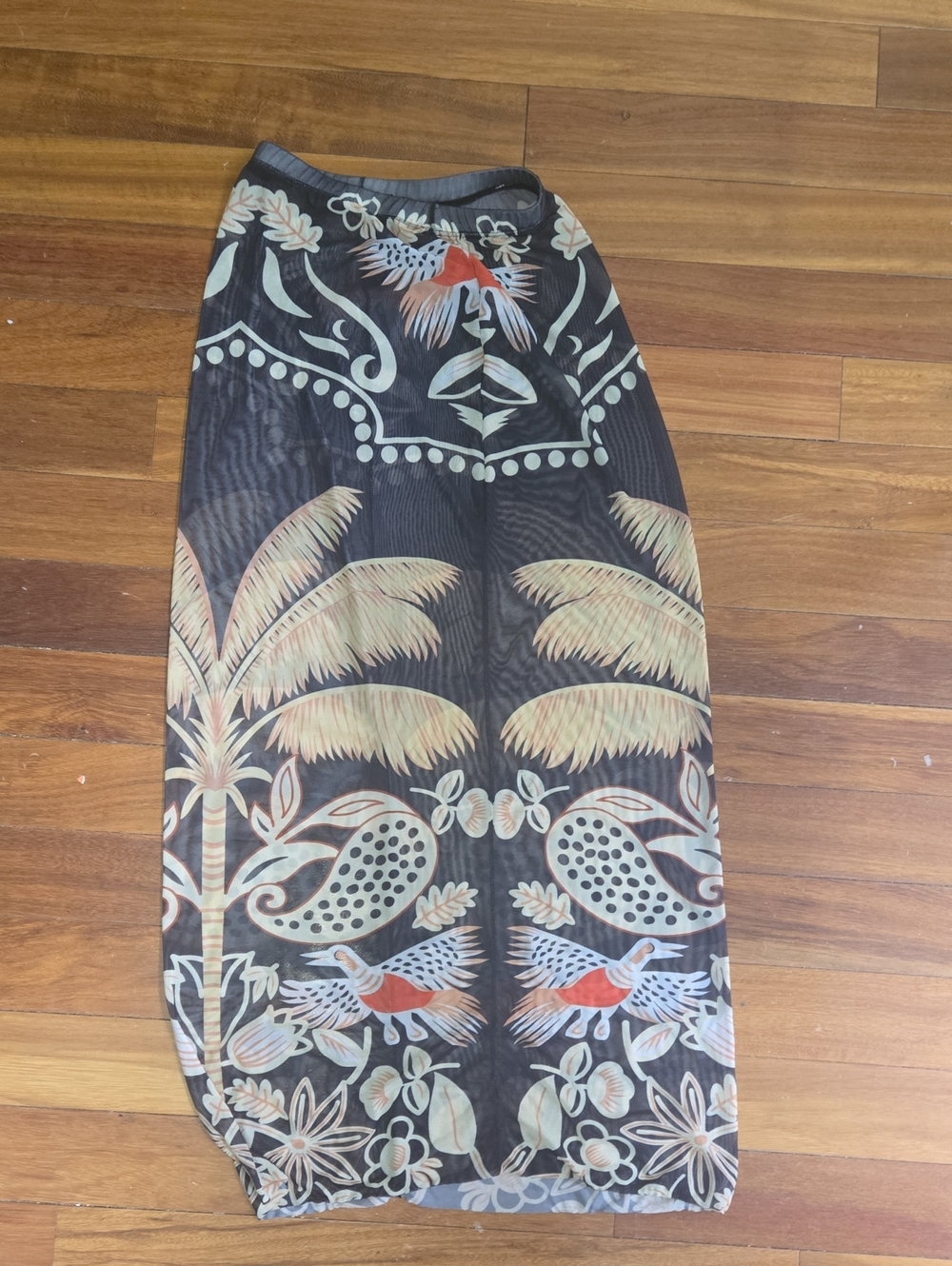 MICAS Sheer Maxi Skirt S